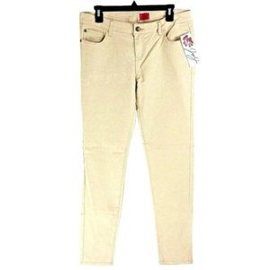 Jayime Jeans Ivory Skinny Leg Low Rise Jeans